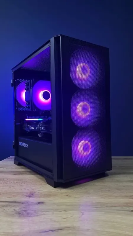 Збірка під замовлення: ігровий ПК Montech Air 100 ARGB Tower / AMD Ryzen 5 8400F (6 (12) ядер по 4.2 - 4.7 GHz) / 16 GB DDR5 / 512 GB SSD M.2 / nVidia GeForce RTX 3060 Ti, 8 GB GDDR6, 256-bit / 650W б/в - зображення 3