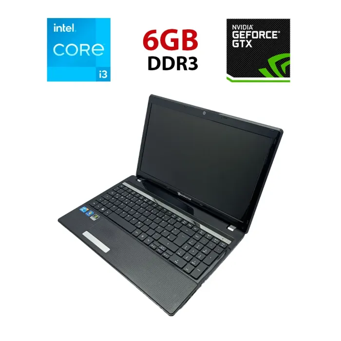 Ноутбук Acer Pakard TM83 / 15.6" (1366x768) TN / Intel Core i3-350M (2 (4) ядра по 2.26 GHz) / 6 GB DDR3 / 320 GB HDD / nVidia GeForce GT 320M, 1 GB DDR3, 128-bit / WebCam б/в - зображення 1