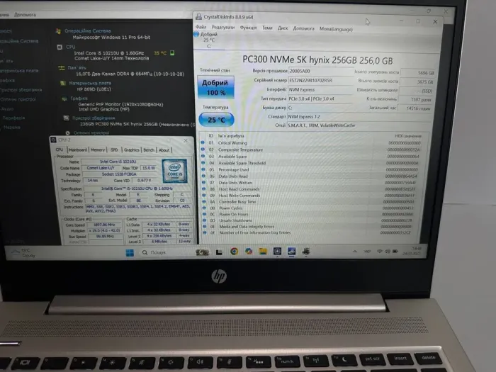 Ультрабук Б-клас HP ProBook 440 G7 / 14" (1920x1080) IPS / Intel Core i5-10210U (4 (8) ядра по 1.6 - 4.2 GHz) / 16 GB DDR4 / 256 GB SSD / Intel UHD Graphics / WebCam б/в - зображення 8