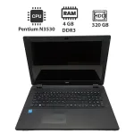 Ноутбук Acer ES1 / 15.6" (1366x768) TN / Intel Pentium N3530 (4 ядра по 2.16 - 2.58 GHz) / 4 GB DDR3 / 320 GB HDD / Intel HD Graphics / WebCam б/в