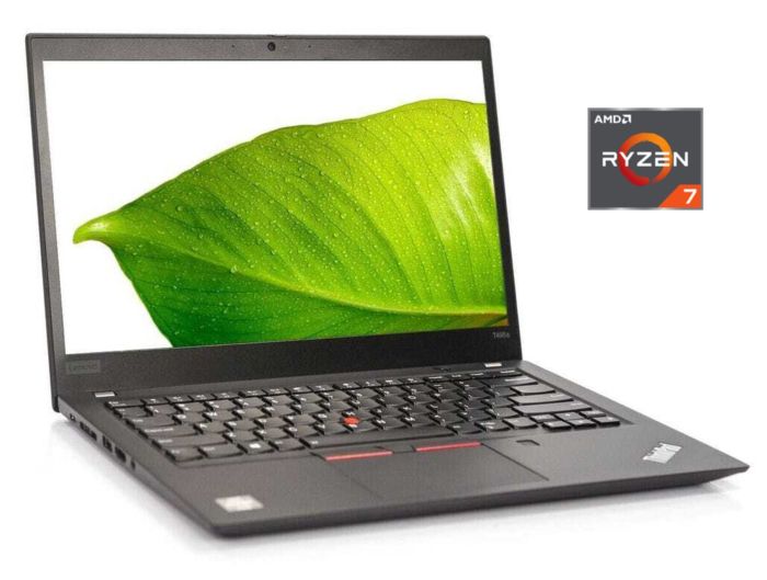 Ультрабук Б-клас Lenovo ThinkPad T495s / 14" (1920x1080) IPS / AMD Ryzen 7 PRO 3700U (4 (8) ядра по 2.3 - 4.0 GHz) / 16 GB DDR4 / 256 GB SSD M.2 / AMD Radeon Vega 10 Graphics / WebCam / Win 11 Pro б/в - зображення 1