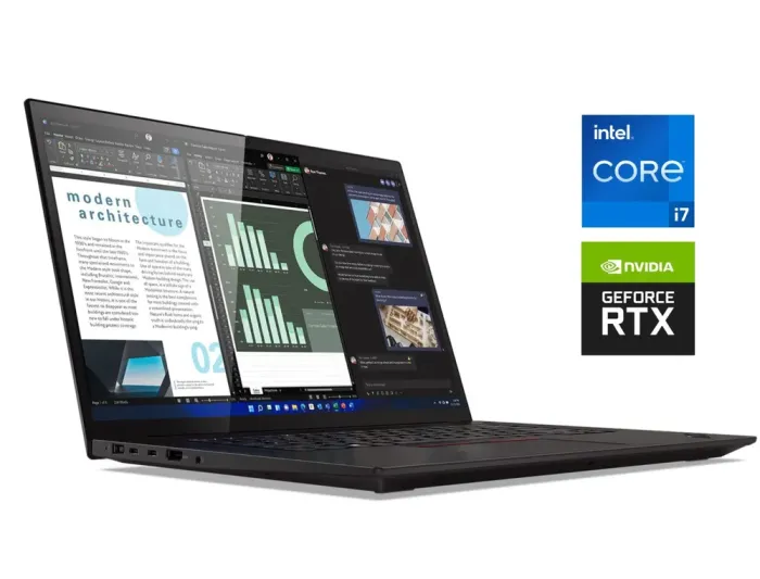 Ігровий ультрабук Б-клас Lenovo ThinkPad X1 Extreme Gen 5 / 16" (2560x1600) IPS / Intel Core i7-12700H (14 (20) ядер по 3.5 - 4.7 GHz) / 16 GB DDR5 / 512 GB SSD NVMe / nVidia GeForce RTX 3050 Ti, 4 GB GDDR6, 128-bit / WebCam б/в - зображення 1