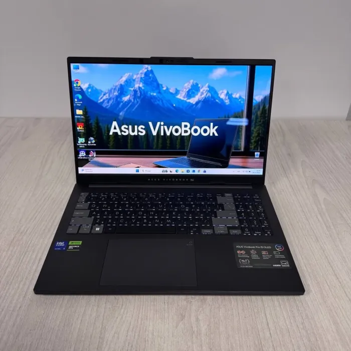 Ігровий ноутбук Б-класу Asus Vivobook Pro 15 OLED N6506MU / 15,6" (2560x1440) OLED / Intel Core Ultra 9 185H (16 (22) ядер по 2,3 - 5,1 ГГц) / 24 ГБ DDR5 / 2000 ГБ SSD NVMe / nVidia GeForce RTX 4060, 8 ГБ GDDR6, 128-біт / WebCam б/в - зображення 2