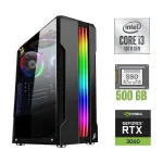 Ігровий ПК Tower / Intel Core i3-10100F (4 (8) ядра по 3.6 - 4.3 GHz) / 16 GB DDR4 / 500 GB SSD / nVidia GeForce RTX 3060, 12 GB GDDR6, 192-bit