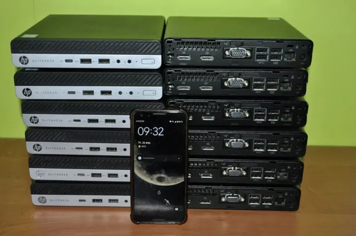 Неттоп HP EliteDesk 800 G3 Desktop Mini USFF / Intel Core i5-6500T (4 ядра по 2.5 - 3.1 GHz) / 8 GB DDR4 / 120 GB SSD / Intel UHD Graphics 630 / Windows 11 Pro / Блок живлення б/в - зображення 16