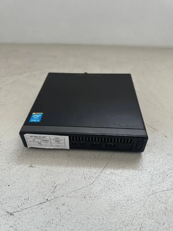 Неттоп Б-клас HP ProDesk 600 G1 Mini PC USFF / Intel Core i5-4590T (4 ядра по 2.0 - 3.0 GHz) / 8 GB DDR3 / 500 GB HDD / Intel HD Graphics 4600 / VGA б/в - зображення 2