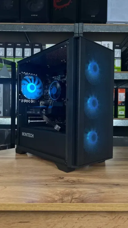 Сборка под заказ: игровой ПК Montech Air 100 ARGB Black Tower / Intel Core i3-13100F (4 (8) ядра по 3.4 - 4.5 GHz) / 16 GB DDR4 / 1000 GB SSD M.2 / nVidia GeForce RTX 3060, 12 GB GDDR6, 192-bit / HDMI / 650W - зображення 10