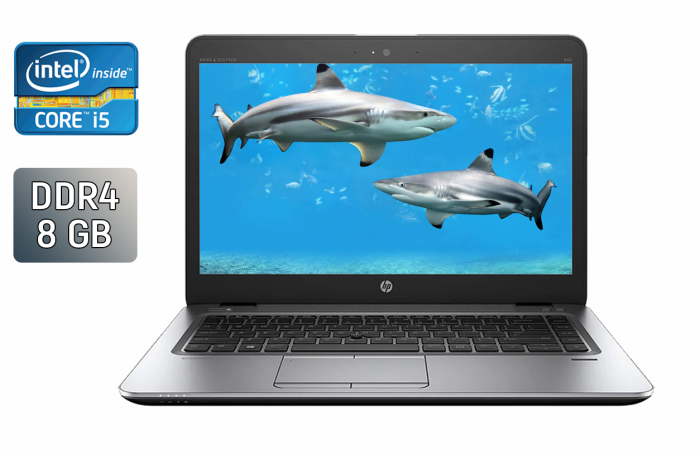 Ультрабук Б-клас HP EliteBook 840 G4 / 14" (1366x768) TN / Intel Core i5-7300U (2 (4) ядра по 2.6 - 3.5 GHz) / 8 GB DDR4 / 240 GB SSD / Intel HD Graphics 620 / WebCam / Fingerprint / Windows 10 б/в - зображення 1