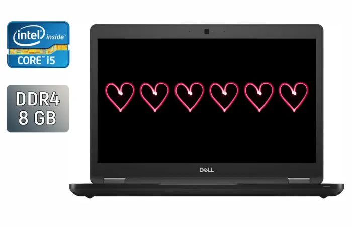 Ультрабук Dell Latitude 5490 / 14" (1920x1080) IPS / Intel Core i5-7300U (2 (4) ядра по 2.6 - 3.5 GHz) / 8 GB DDR4 / 240 GB SSD / Intel HD Graphics 620 / WebCam / HDMI / Windows 10 б/в - зображення 1