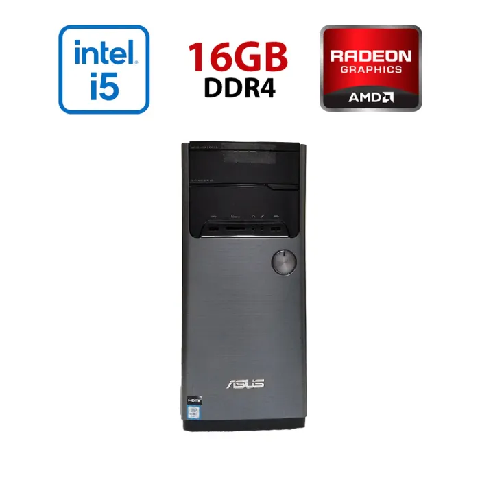 Ігровий ПК Asus M32CD-AS31 / Intel Core i5-6400 (4 ядра по 2,7 - 3,3 ГГц) / 16 ГБ DDR4 / 512 ГБ SSD / AMD Radeon R9 270, 2 ГБ GDDR5, 256-біт / Wi-Fi / Win 10 Lic б/в - зображення 1