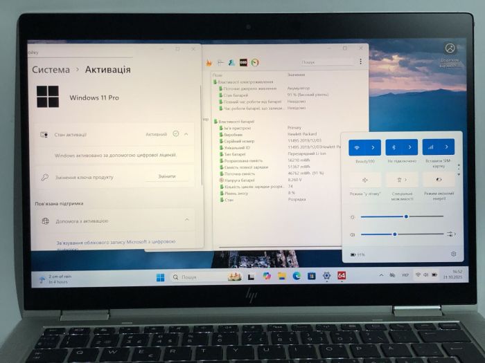Ультрабук-трансформер HP EliteBook x360 1030 G4 / 13.3" (1920x1080) IPS Touch / Intel Core i5-8365U (4 (8) ядра по 1.6 - 4.1 GHz) / 16 GB DDR4 / 256 GB SSD / Intel HD Graphics 620 / WebCam / Win 11 Pro б/в - зображення 11