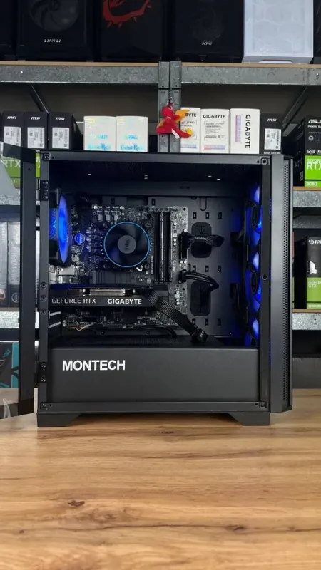 Сборка под заказ: игровой ПК Montech Air 100 ARGB Black Tower / Intel Core i3-13100F (4 (8) ядра по 3.4 - 4.5 GHz) / 16 GB DDR4 / 1000 GB SSD M.2 / nVidia GeForce RTX 3060, 12 GB GDDR6, 192-bit / HDMI / 650W - зображення 8