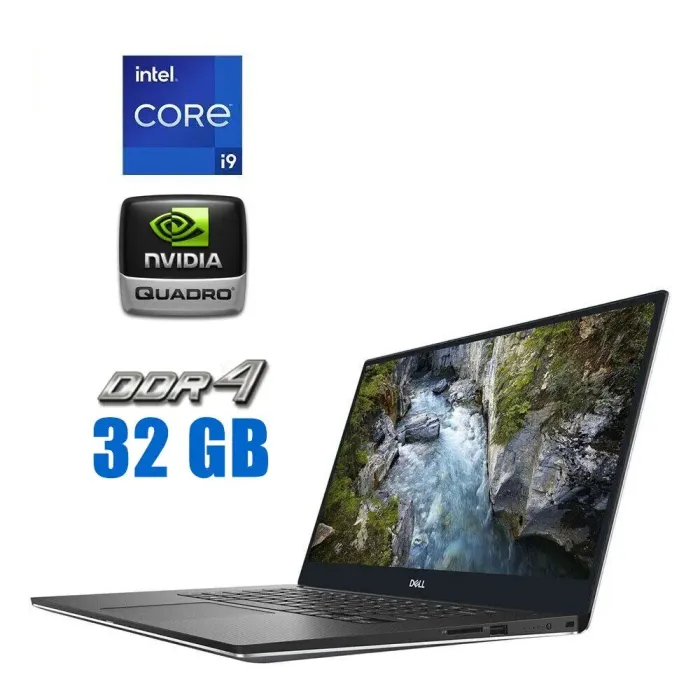 Мобільна робоча станція Dell Precision 5540 / 15.6" (1920x1080) IPS / Intel Core i9-9880H (8 (16) ядер по 2.3 - 4.8 GHz) / 32 GB DDR4 / 512 GB SSD / nVidia Quadro T2000, 4 GB GDDR5, 128-bit / WebCam б/в - зображення 1