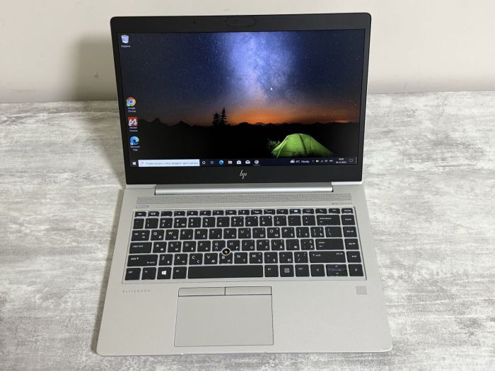 Ультрабук Б-клас HP Elitebook 745 G5 / 14" (1920x1080) IPS / AMD Ryzen 7 Pro 2700U (4 (8) ядра по 2.2 - 3.8 GHz) / 16 GB DDR4 / 256 GB SSD / AMD Radeon Vega 10 Graphics / WebCam б/в - зображення 2