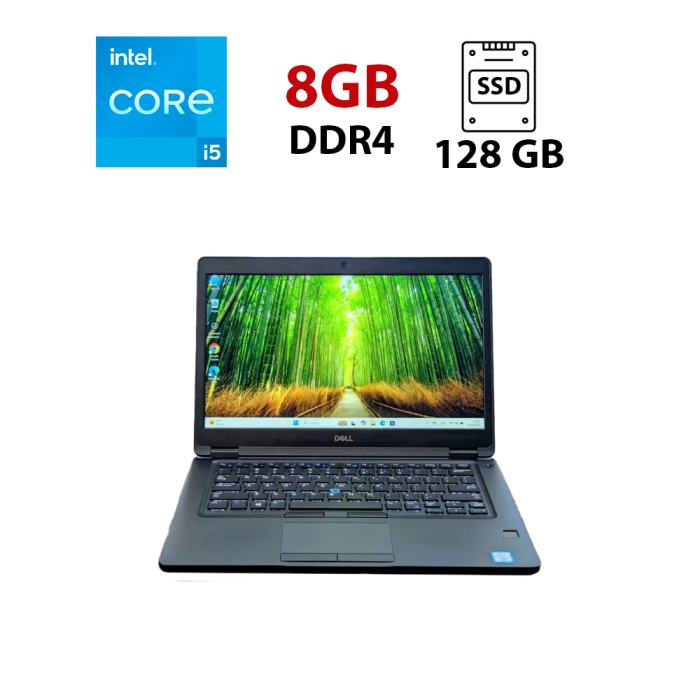 Ультрабук Dell Latitude 5490 / 14" (1920x1080) IPS / Intel Core i5-7300U (2 (4) ядра по 2.6 - 3.5 GHz) / 8 GB DDR4 / 128 GB SSD / Intel HD Graphics 620 / WebCam б/в - зображення 1