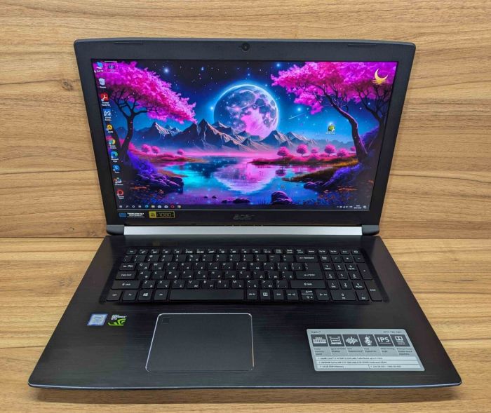 Ігровий ноутбук Acer Aspire 7 A717-72G / 17,3" (1920x1080) IPS / Intel Core i7-8750H (6 (12) ядер по 2,2 - 4,1 ГГц) / 16 ГБ DDR4 / 512 ГБ SSD / nVidia GeForce GTX 1060, 6 ГБ GDDR5, 192-біт / Веб-камера / Windows 10 б/в - зображення 2