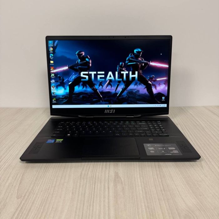 Ігровий ноутбук MSI Stealth GS77 12UE / 17.3" (1920x1080) IPS / Intel Core i7-12700H (14 (20) ядер по 2.3 - 4.7 GHz) / 16 GB DDR5 / 1000 GB SSD NVMe / nVidia GeForce RTX 3060, 6 GB GDDR6, 192-bit / WebCam б/в - зображення 2