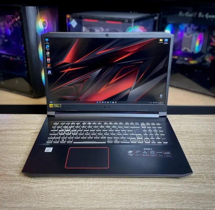 Ігровий ноутбук Acer Nitro 5 / 17.3" (1920x1080) IPS / Intel Core i7-10750H (6 (12) ядер по 2.6 - 5.0 GHz) / 16 GB DDR4 / 512 GB SSD / nVidia GeForce RTX 3060, 6 GB GDDR6, 192-bit / WebCam б/в - зображення 2