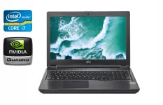Мобільна робоча станція Fujitsu Celsius H780 / 15.6" (1920x1080) IPS / Intel Core i7-8750H (6 (12) ядер по 2.2 - 4.1 GHz) / 32 GB DDR4 / 512 GB SSD / nVidia Quadro P600, 4 GB GDDR5, 128-bit / 4G / WebCam / Windows 10 б/в