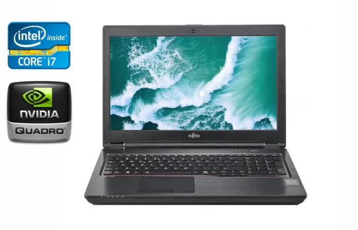 Мобільна робоча станція Fujitsu Celsius H780 / 15.6" (1920x1080) IPS / Intel Core i7-8750H (6 (12) ядер по 2.2 - 4.1 GHz) / 32 GB DDR4 / 512 GB SSD / nVidia Quadro P600, 4 GB GDDR5, 128-bit / 4G / WebCam / Windows 10 б/в - зображення 1