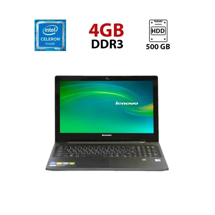 Ноутбук Lenovo G50-30 / 15.6" (1366x768) TN / Intel Celeron N2840 (2 ядра по 2.16-2.58 GHz) / 4 GB DDR3 / 500 GB HDD / HD Graphics / WebCam б/в - зображення 1