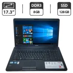 Ноутбук Toshiba Satellite C670-19E / 17.3" (1600x900) TN / Intel Core i5-2450M (2 (4) ядра по 2.5 - 3.1 GHz) / 8 GB DDR3 / 128 GB SSD / Intel HD Graphics 3000 / WebCam / DVD-ROM б/в