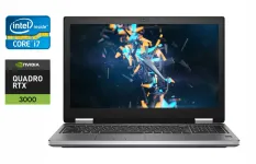 Мобільна робоча станція Dell Precision 7540 / 15.6" (1920x1080) IPS / Intel Core i7-9850H (6 (12) ядер по 2.6 - 4.6 GHz) / 32 GB DDR4 / 1000 GB SSD / nVidia Quadro RTX 3000, 6 GB GDDR6, 192-bit / WebCam / TouchID / Windows 10 б/в