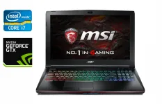 Ігровий ноутбук MSI GE62VR 6RF / 15.6" (1920x1080) IPS / Intel Core i7-6700HQ (4 (8) ядра по 2.6 - 3.5 GHz) / 16 GB DDR4 / 512 GB SSD / nVidia GeForce GTX 1060, 6 GB GDDR5, 192-bit / WebCam / HDMI б/в