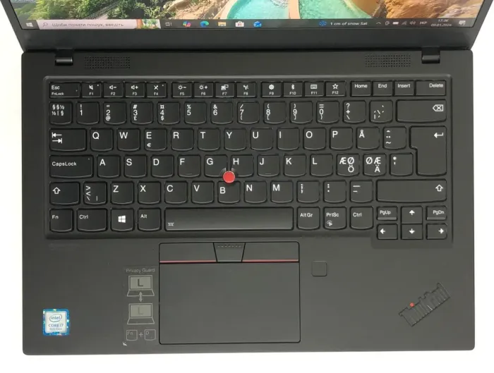 Ультрабук Б-клас Lenovo Thinkpad X1 Carbon G7 / 14" (1920x1080) IPS / Intel Core i7-8565U (4 (8) ядра по 1.8 - 4.6 GHz) / 16 GB DDR4 / 192 GB SSD / Intel UHD Graphics / WebCam / Win 10 Pro б/в - зображення 8