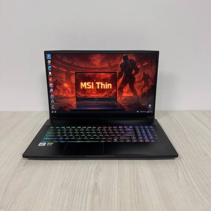 Ігровий ноутбук Б-клас MSI GF75 Thin 10UEK / 15.6" (1920x1080) IPS / Intel Core i7-10750H (6 (12) ядер по 2.6 - 5.0 GHz) / 16 GB DDR4 / 512 GB SSD NVMe / nVidia GeForce RTX 3060, 6 GB GDDR6, 192-bit / WebCam б/в - зображення 2