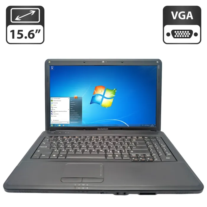 Ноутбук Lenovo G550 / 15,6" (1366x768) TN / Intel Pentium T4400 (2 ядра по 2,2 ГГц) / 6 ГБ DDR3 / 250 ГБ HDD / Intel Graphics 4000 / WebCam / DVD-ROM / АКБ не тримає заряд б/в - изображение 1