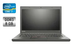 Ультрабук Lenovo ThinkPad T450s / 14" (1920x1080) IPS / Intel Core i7-5600U (2 (4) ядра по 2.6 - 3.2 GHz) / 8 GB DDR3 / 240 GB SSD / Intel HD Graphics 5500 / WebCam / Fingerprint / Windows 10 б/в