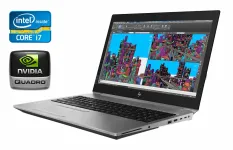 Мобільна робоча станція Б-клас HP ZBook 15 G5 / 15.6" (1920x1080) IPS / Intel Core i7-8850H (6 (12) ядра по 2.6 - 4.3 GHz) / 16 GB DDR4 / 256 GB SSD + 500 GB HDD / nVidia Quadro P1000, 4 GB GDDR5, 256-bit / WebCam / Fingerprint б/в