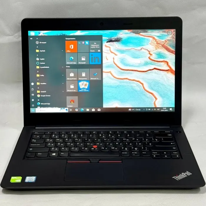 Ноутбук Б-клас Lenovo ThinkPad E470 / 14" (1920x1080) IPS / Intel Core i5-7200U (2 (4) ядра по 2.5 - 3.1 GHz) / 16 GB DDR4 / 256 GB SSD / nVidia GeForce 940MX, 2 GB GDDR5, 64-bit / WebCam / HDMI б/в - зображення 2