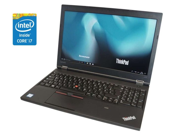 Ноутбук Б-клас Lenovo ThinkPad L570 / 15.6" (1920x1080) IPS / Intel Core i7-7500U (2 (4) ядра по 2.7 - 3.5 GHz) / 8 GB DDR3 / 256 GB SSD / Intel HD Graphics 620 / WebCam / Win 10 Pro б/в - зображення 1