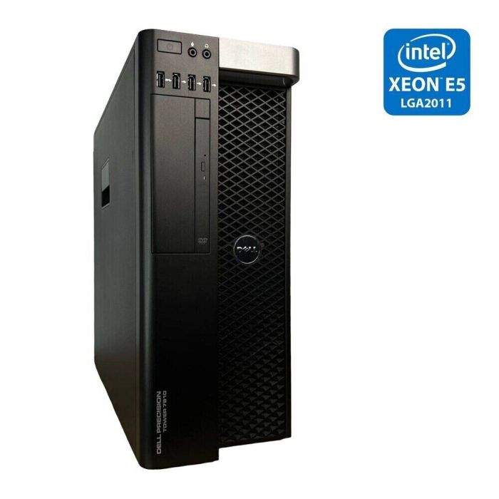 Сервер Dell Precision T7810 Tower / 2x Intel Xeon E5-2697 v4 (8 (16) ядер по 3.2 - 3.6 GHz) / 128 GB DDR4 / 256 GB SSD M.2 / 685W / Win 10 Pro б/в - изображение 1