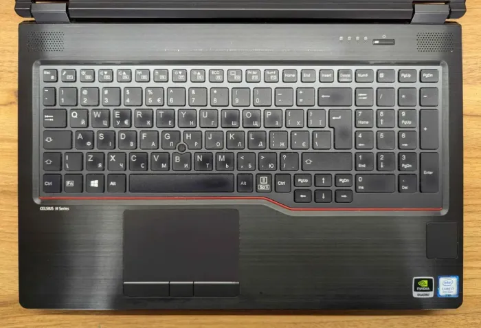 Мобільна робоча станція Б-клас Fujitsu Celsius H780 / 15.6" (1920x1080) IPS / Intel Core i7-8750H (6 (12) ядер по 2.2 - 4.1 GHz) / 32 GB DDR4 / 512 GB SSD / nVidia Quadro P600, 4 GB GDDR5, 128-bit / HDMI / WebCam / Windows 10 б/в - зображення 5