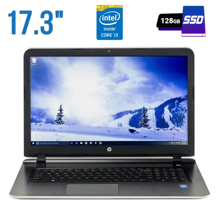 Ноутбук Б-клас HP Pavilion 17-g148dx / 17.3" (1600x900) TN / Intel Core i3-5020U (2 (4) ядра по 2.2 GHz) / 8 GB DDR3 / 128 GB SSD / Intel HD Graphics 5500 / WebCam / HDMI б/в - зображення 1