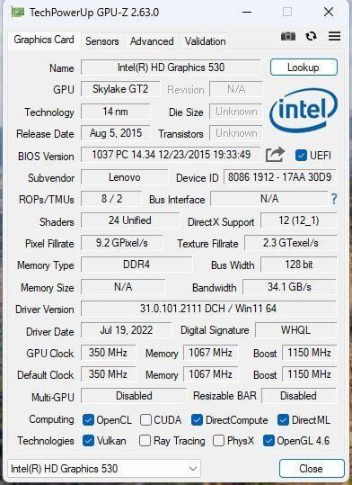 Комп'ютер Lenovo ThinkCentre M700 Tower / Intel Core i7-6700 (4 (8) ядра по 3,4 - 4,0 ГГц) / 12 ГБ DDR4 / 256 ГБ SSD / Intel HD Graphics 530 / DVD-ROM / Windows 11 Pro б/в - изображение 11