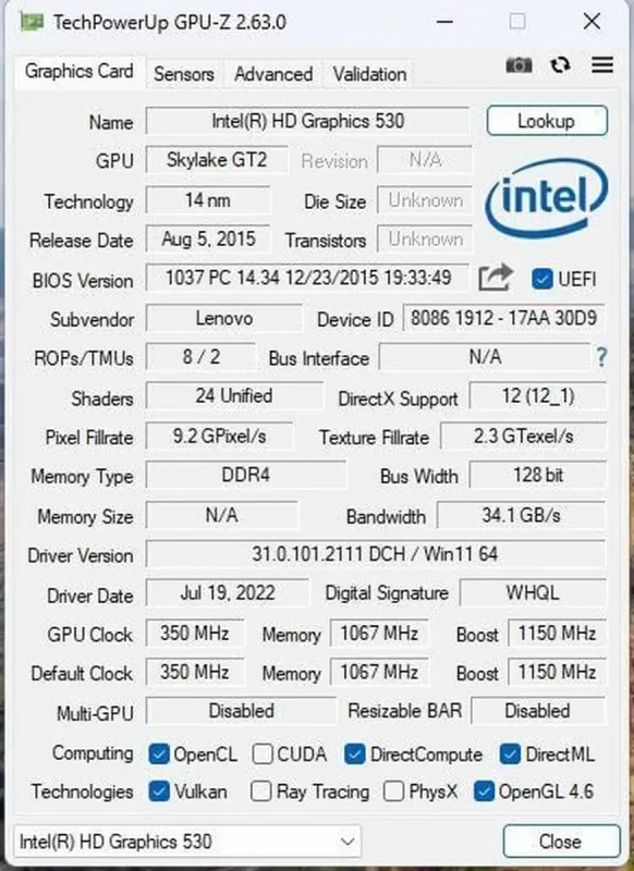 Комп'ютер Lenovo ThinkCentre M700 Tower / Intel Core i7-6700 (4 (8) ядра по 3,4 - 4,0 ГГц) / 12 ГБ DDR4 / 256 ГБ SSD / Intel HD Graphics 530 / DVD-ROM / Windows 11 Pro б/в - зображення 11