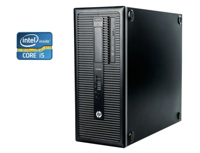 ПК Б-клас HP ProDesk 600 G1 Tower / Intel Core i5-4460 (4 ядра по 3.2 - 3.4 GHz) / 16 GB DDR3 / 120 GB SSD + 500 GB HDD / Intel HD Graphics 4600 / DVD-RW б/в - зображення 1
