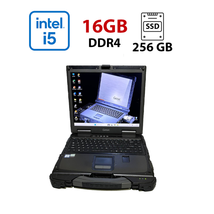 Захищений ноутбук Б-класу Getac B300 G6 / 13.3" (1920x1080) TN Touch / Intel Core i5-6200U (2 (4) ядра по 2.3 - 2.8 GHz) / 16 GB DDR4 / 256 GB SSD / Intel HD Graphics 520 / DVD-RW / Fingerprint / 4G LTE / GPS б/в - изображение 1