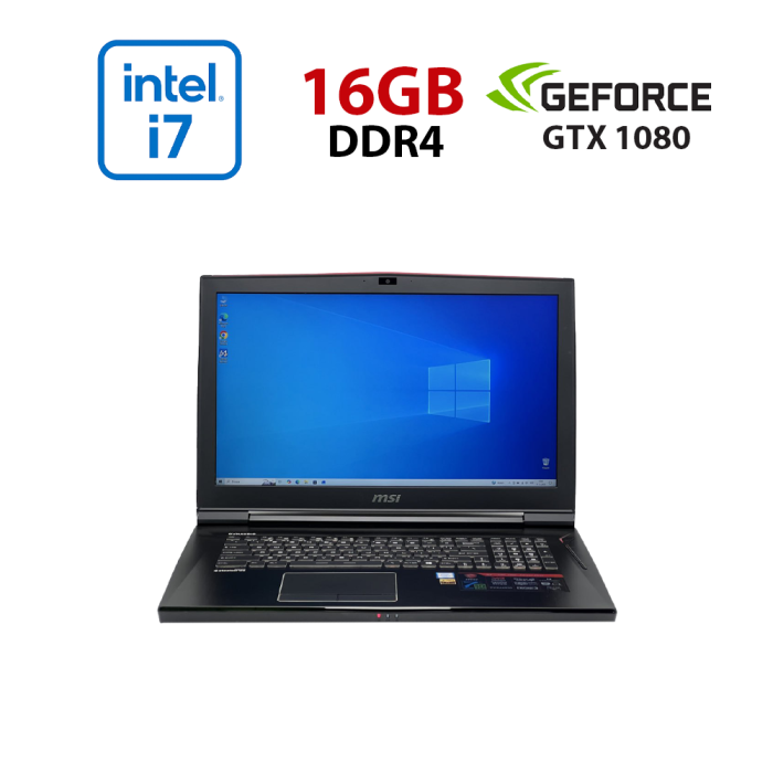 Ігровий ноутбук Б-класу MSI Titan GT73VR 7RF MS-17A1 / 17.3" (1920x1080) IPS / Intel Core i7-7820HK (4 (8) ядра по 2.9 - 3.9 GHz) / 16 GB DDR4 / 960 GB SSD / nVidia GeForce GTX 1080, 8 GB GDDR5, 256-bit / WebCam б/в - изображение 1