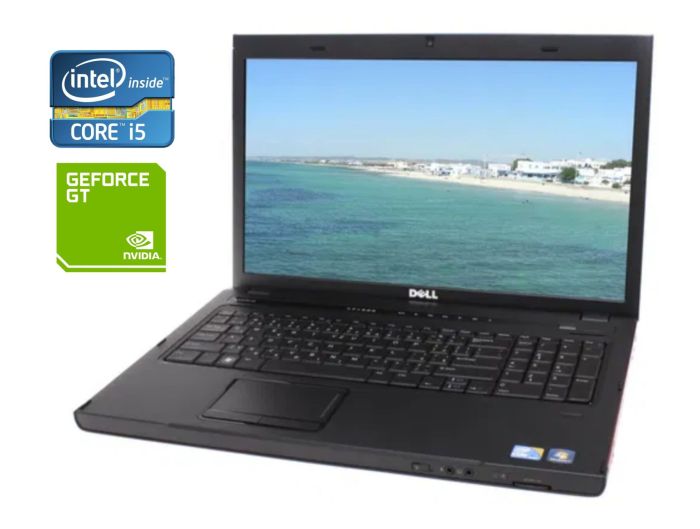 Ноутбук Б-клас Dell Vostro 3700 / 17.3" (1600x900) TN / Intel Core i5-520M (2 (4) ядра по 2.3 - 2.93 GHz) / 8 GB DDR3 / 500 GB HDD / nVidia GeForce GT 330M, 1 GB DDR3, 128-bit / WebCam б/в - зображення 1