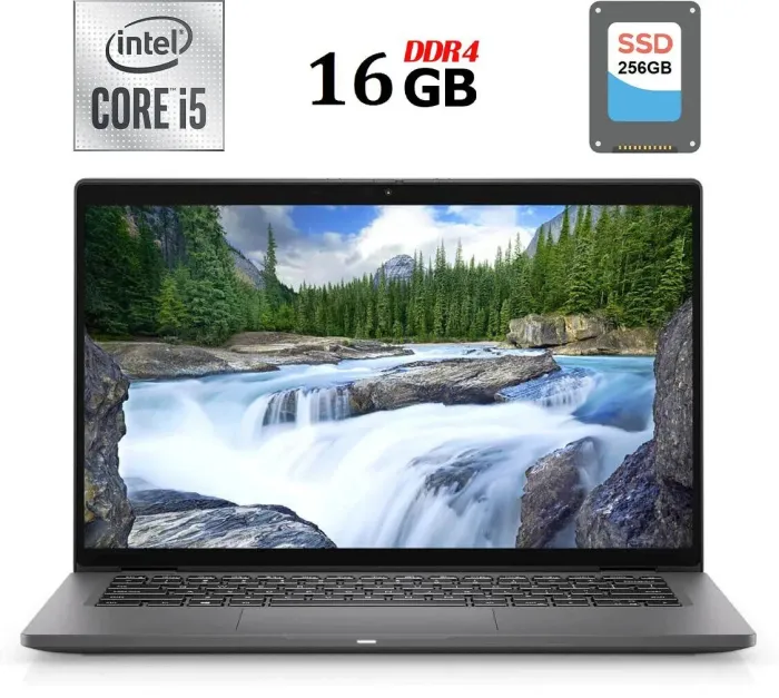 Ультрабук Б-клас Dell Latitude 7410 / 14" (1920x1080) IPS / Intel Core i5-10310U (4 (8) ядра по 1.7 - 4.4 GHz) / 16 GB DDR4 / 256 GB SSD / Intel UHD Graphics / WebCam / USB 3.2 / HDMI / Windows 10 б/в - зображення 1