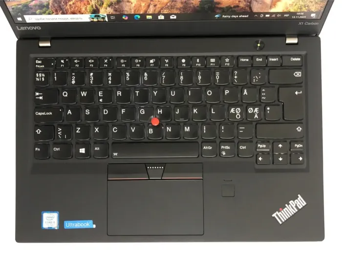 Ультрабук Lenovo ThinkPad X1 Carbon G5 / 14" (1920x1080) IPS / Intel Core i5-7200U (2 (4) ядра по 2.5 - 3.1 GHz) / 8 GB DDR3 / 256 GB SSD / Intel HD Graphics 620 / WebCam / Win 10 Pro б/в - зображення 8
