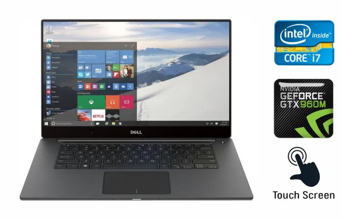 Ігровий ноутбук Dell XPS 15 9550 / 15.6" (3840x2160) IPS Touch / Intel Core i7-6700HQ (4 (8) ядра по 2.6 - 3.5 GHz) / 32 GB DDR4 / 512 GB SSD / nVidia GeForce GTX 960M, 2 GB GDDR5, 128-bit / HDMI / Windows 10 б/в - зображення 1
