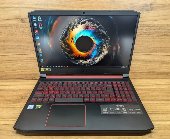 Ігровий ноутбук Acer Nitro 5 AN515-54 / 15.6" (1920x1080) IPS / Intel Core i7-9750H (6 (12) ядер по 2.6 - 4.5 GHz) / 16 GB DDR4 / 512 GB SSD + 256 GB SSD / nVidia GeForce RTX 2060, 6 GB GDDR6, 192-bit / WebCam / Windows 10 б/в - зображення 2