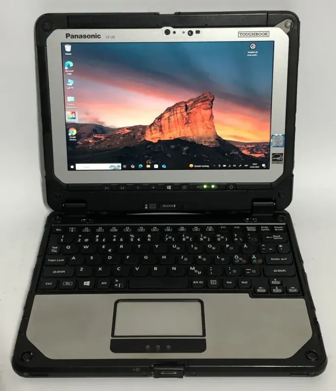 Захищений нетбук-трансформер Б-клас Panasonic Toughbook CF-20 MK2 / 10.1" (1920x1200) IPS Touch / Intel Core i5-7Y57 (2 (4) ядра по 1.2 - 3.3 GHz) / 8 GB DDR3 / 256 GB SSD / Intel HD Graphics 615 / WebCam / Win 10 Pro б/в - зображення 2