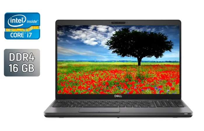 Ноутбук Dell Latitude 5500 / 15.6" (1366x768) TN / Intel Core i7-8665U (4 (8) ядра по 1.9 - 4.8 GHz) / 16 GB DDR4 / 256 GB SSD / Intel UHD Graphics / WebCam / SIM б/в - зображення 1